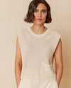 Indi & Cold Knitted Vest Ecru