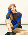 Jumper 1234 Black & Dark Brown Stripe Crew