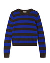 Jumper 1234 Black & Dark Brown Stripe Crew