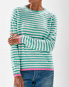 Jumper 1234 Little Stripe Crew Mint & Azalea