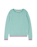 Jumper 1234 Little Stripe Crew Mint & Azalea