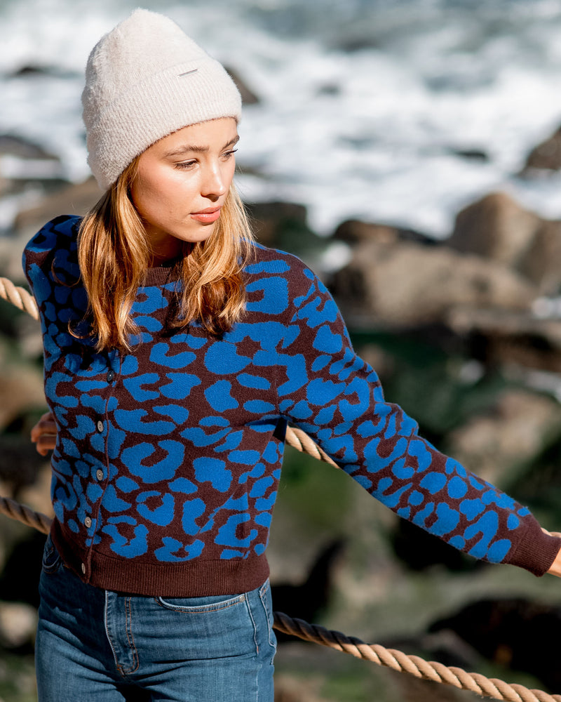 Jumper 1234 Leopard Cardigan Sapphire