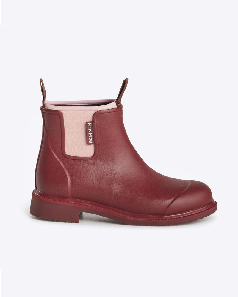 Merry People Bobbi Boot Beetroot and Light Pink