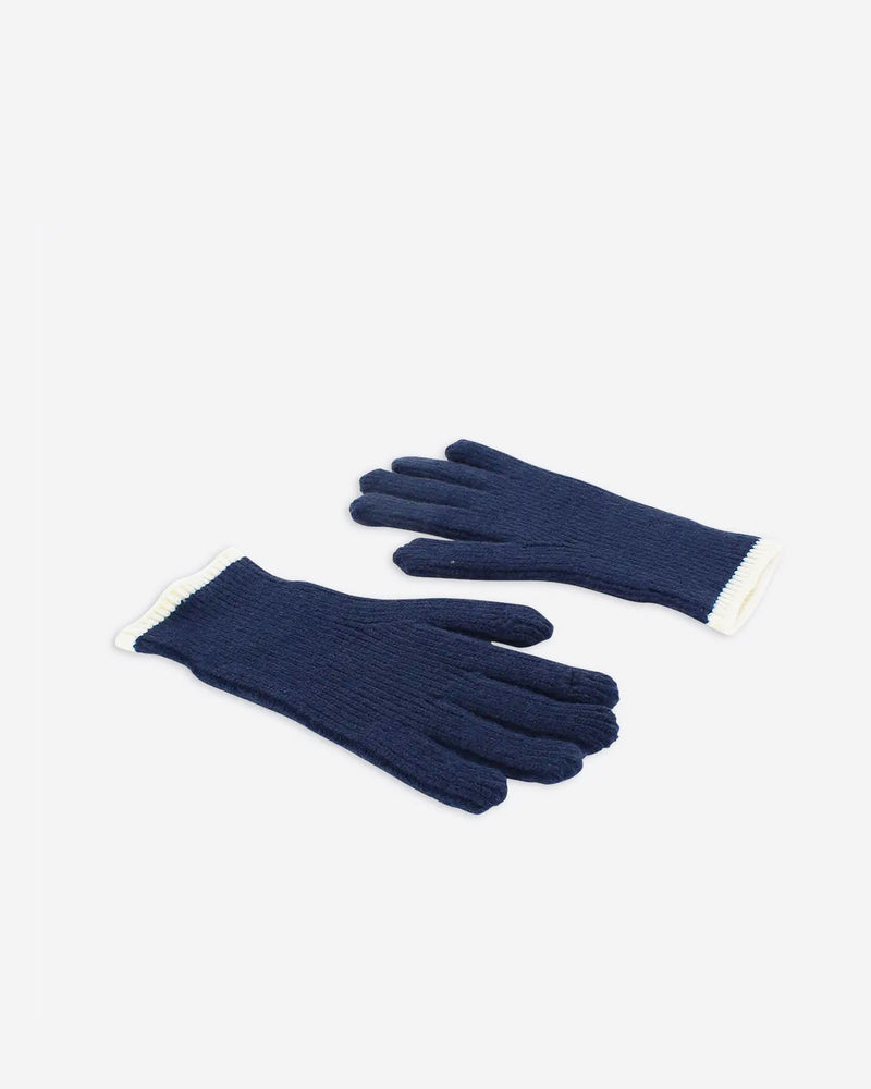 Navy Knitted Gloves