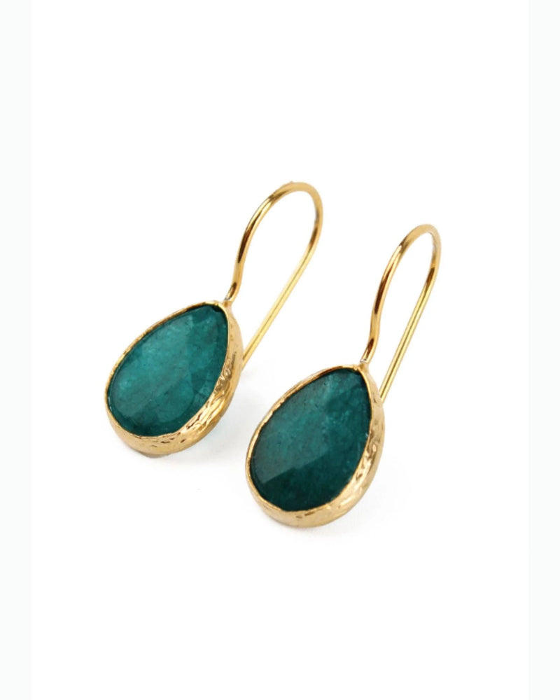 My Doris Green Teardrop Earring