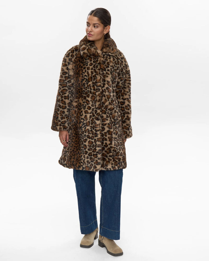 Numph Nululla Leopard Print Coat