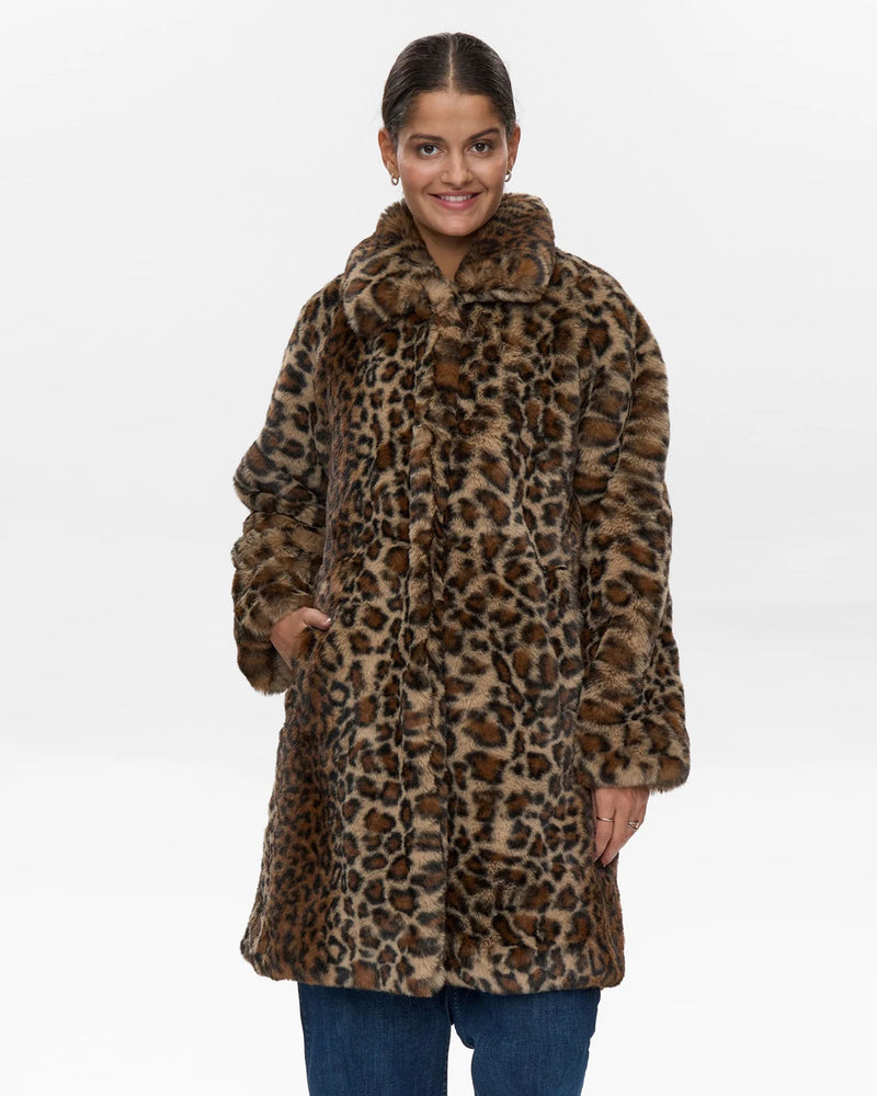 Numph Nululla Leopard Print Coat