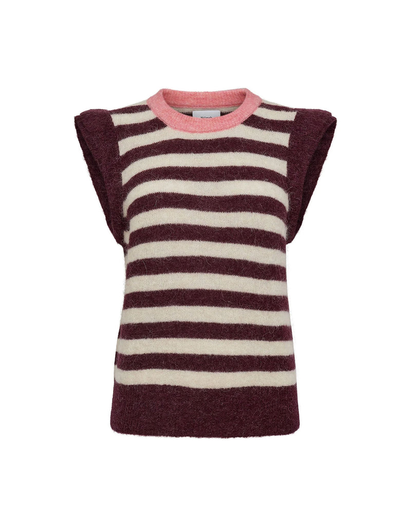 Numph Nuciara Riette Stripe Knit Vest