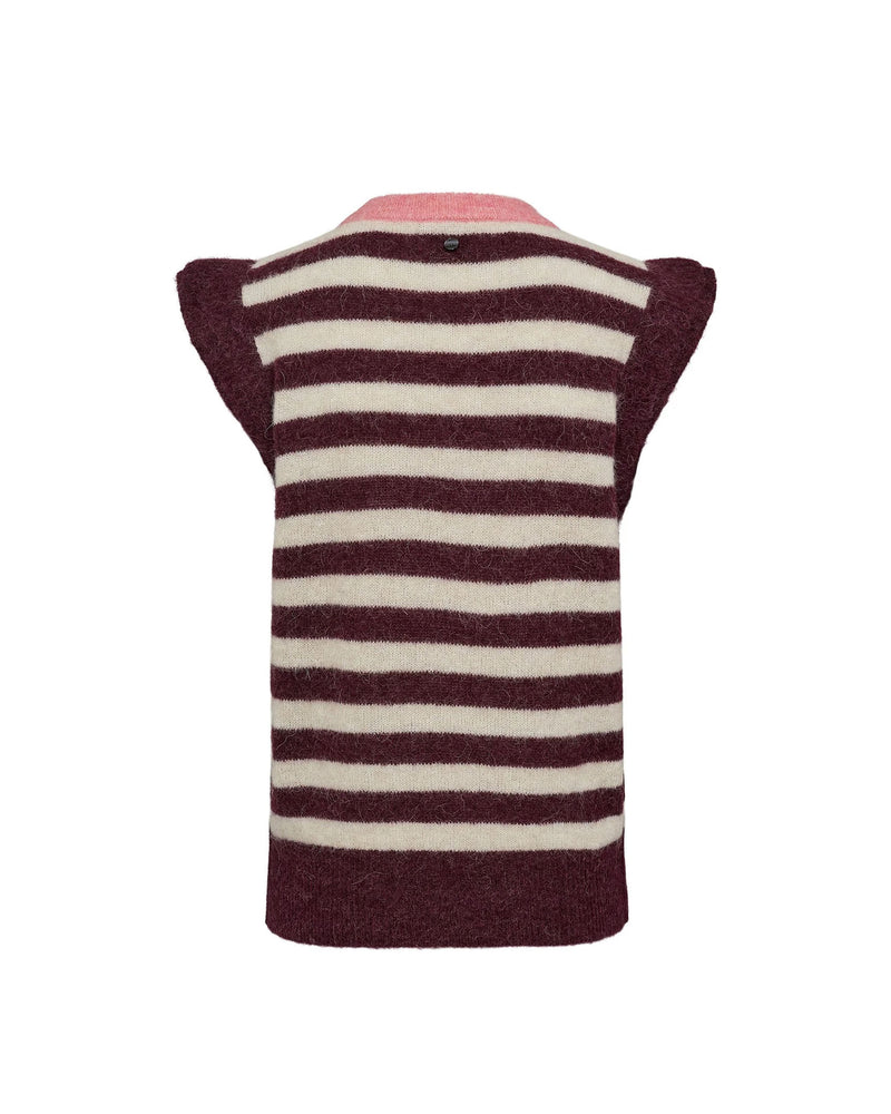 Numph Nuciara Riette Stripe Knit Vest