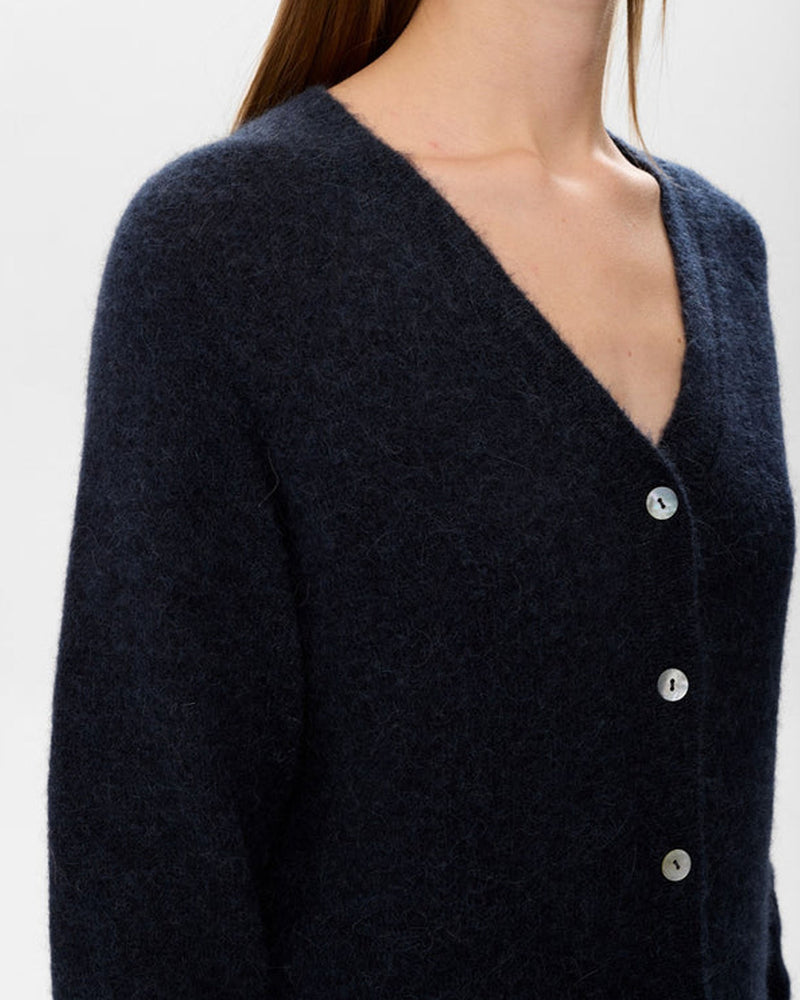 Numph Nuriette V-Neck Cardigan Dark Sapphire