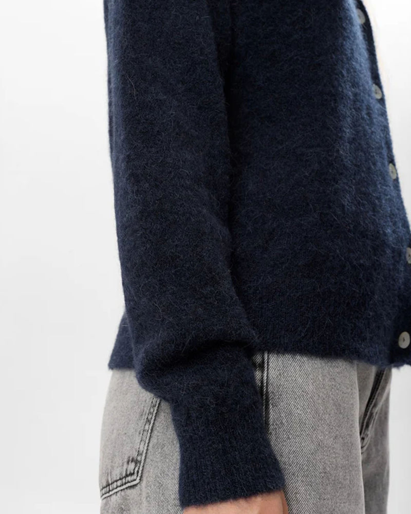 Numph Nuriette V-Neck Cardigan Dark Sapphire