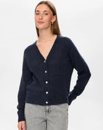 Numph Nuriette V-Neck Cardigan Dark Sapphire