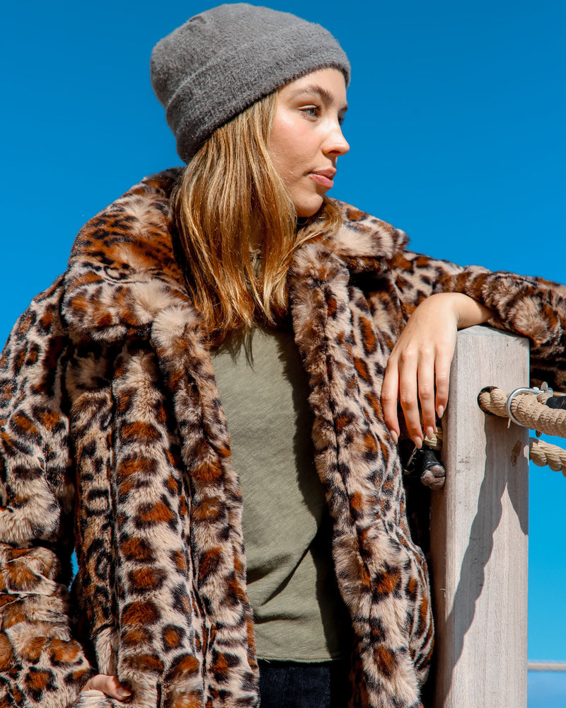 Numph Nululla Leopard Print Coat