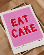 Eat Cake Art Print