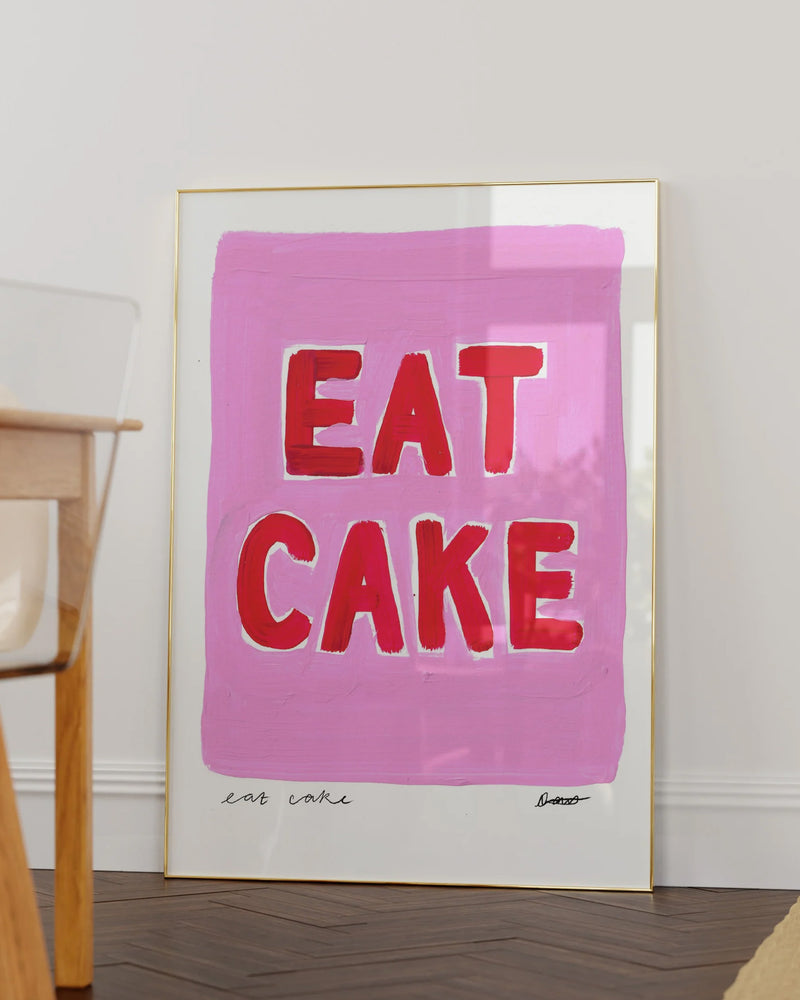 Eat Cake Art Print