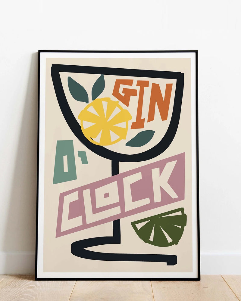 Gin O'clock Art Print