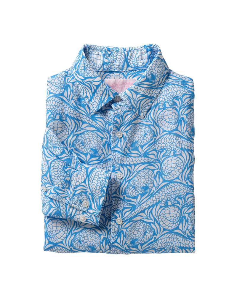 Pinkhouse Mustique Blue Pangolin Printed Shirt