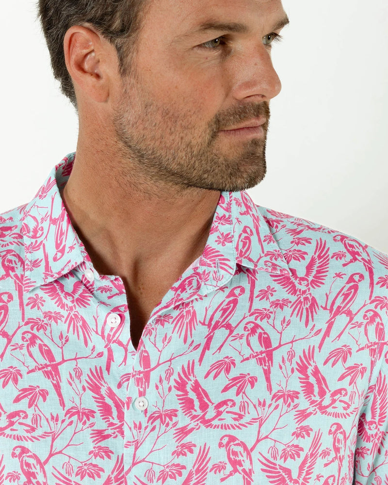 Pinkhouse Mustique Coral Parrot Shirt