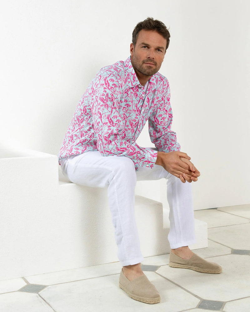 Pinkhouse Mustique Coral Parrot Shirt