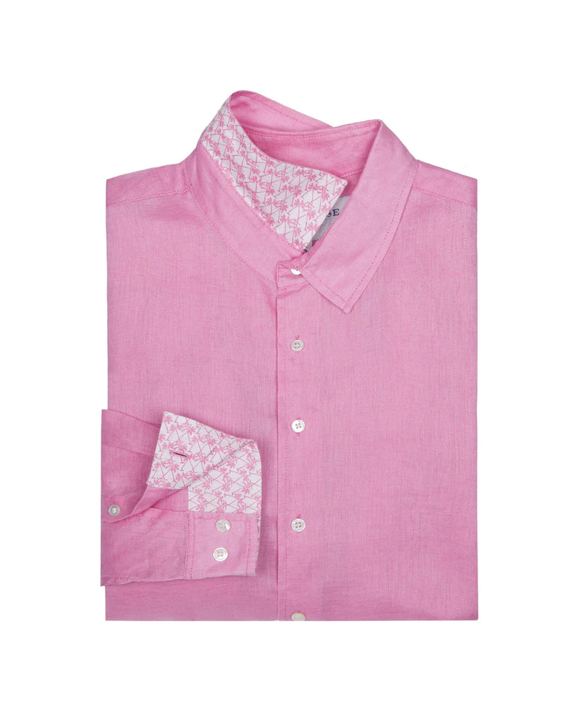 Pinkhouse Mustique Fuchsia Pink Linen Shirt