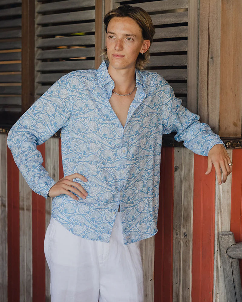 Pinkhouse Mustique Blue Pangolin Printed Shirt