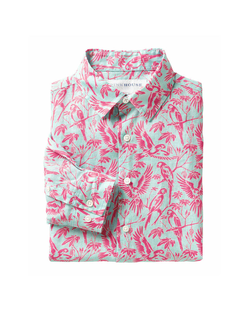 Pinkhouse Mustique Coral Parrot Shirt