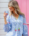 Place du Soleil Floral Lila Top