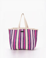 Raf & Grace Blue and Purple Stripe Shopper