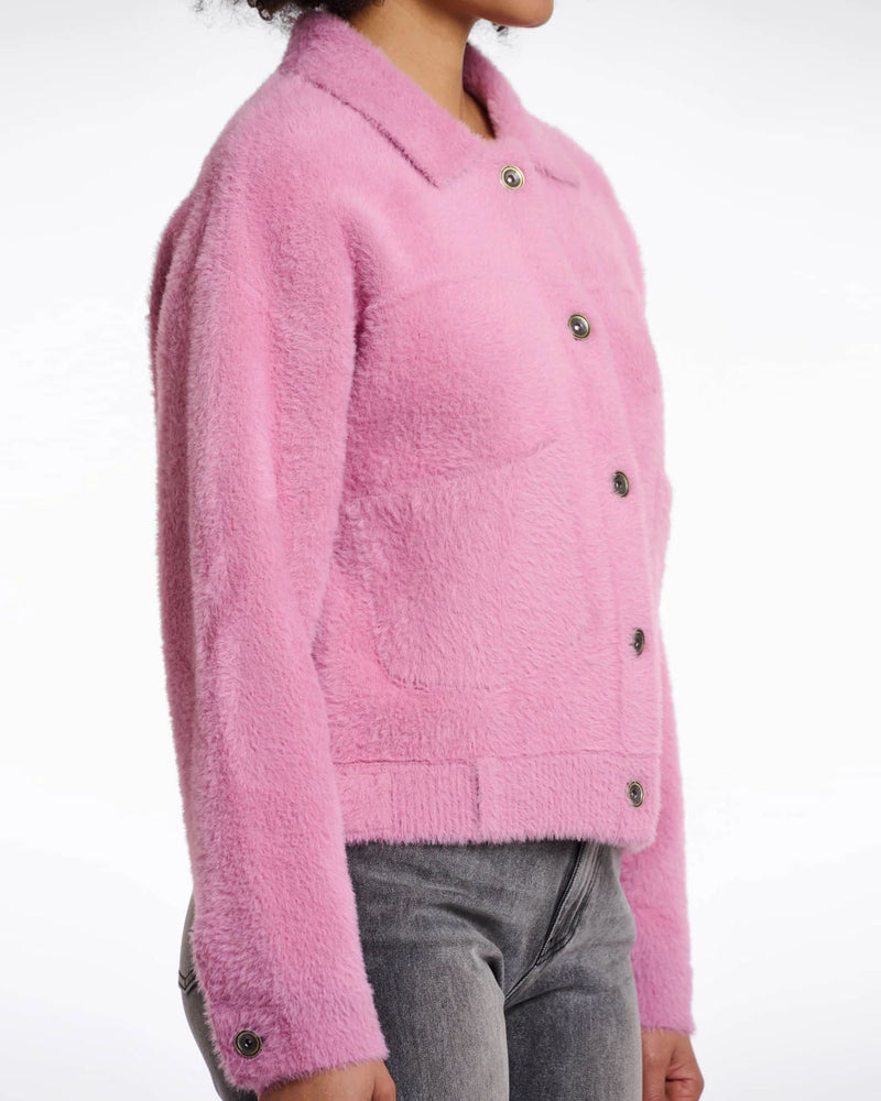 Bubbly Mauve Fleecey Jacket