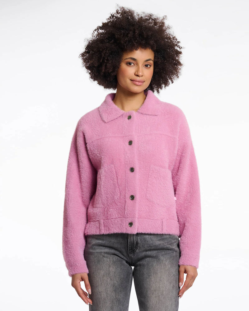 Bubbly Mauve Fleecey Jacket