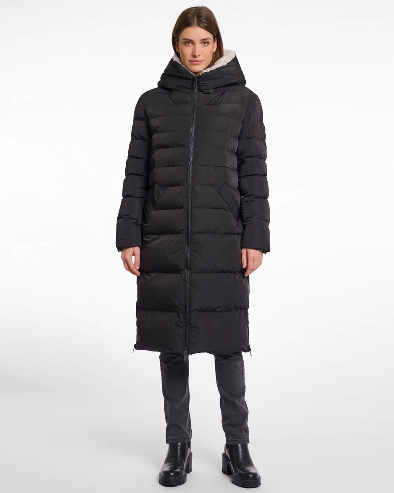 Keila Fur Lined Padded Coat Black