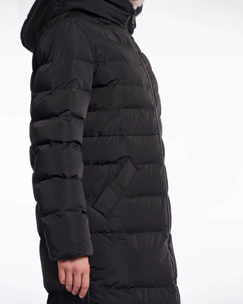 Keila Fur Lined Padded Coat Black