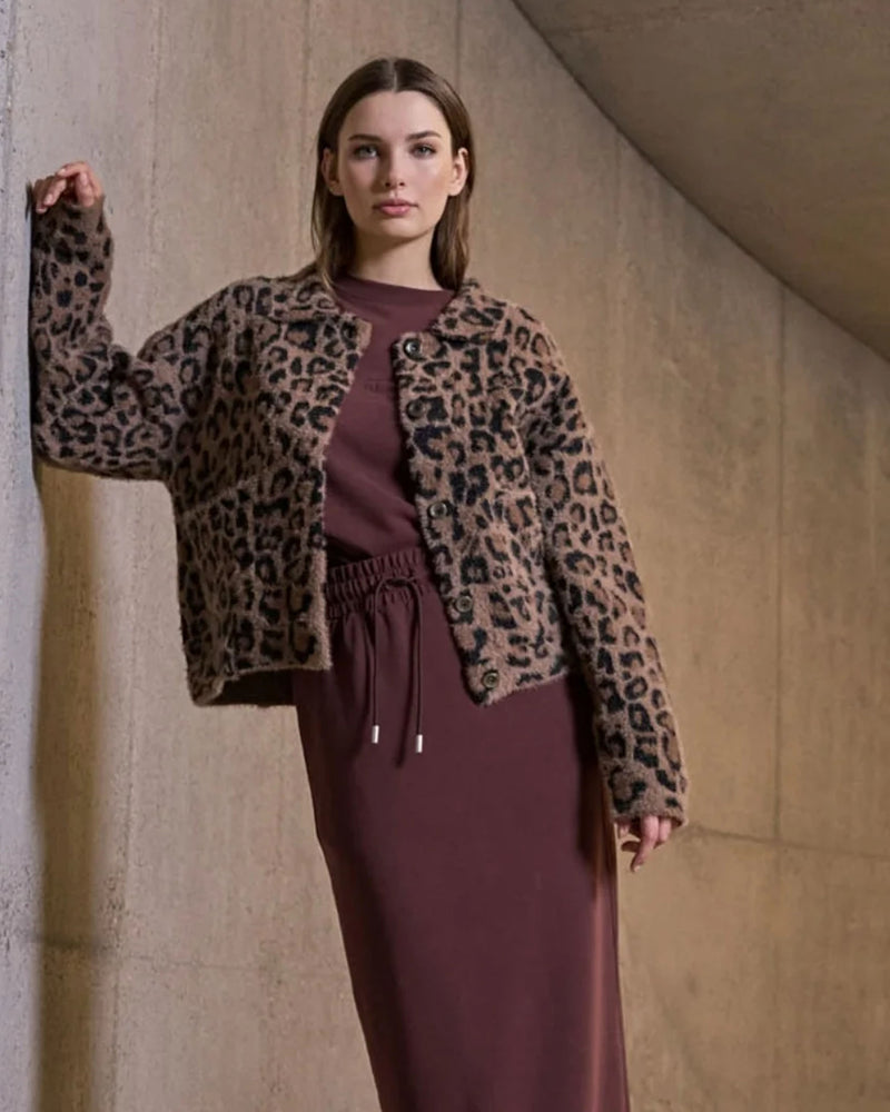 Bubbly Leopard Fleecey Jacket