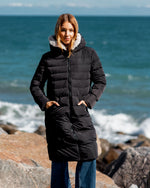 Keila Fur Lined Padded Coat Black