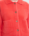 Bubbly Hot Coral Fleecey Jacket