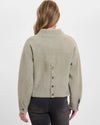 Bubbly Dusty Khaki Fleecey Jacket