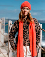 Leah Scarf Bright Coral