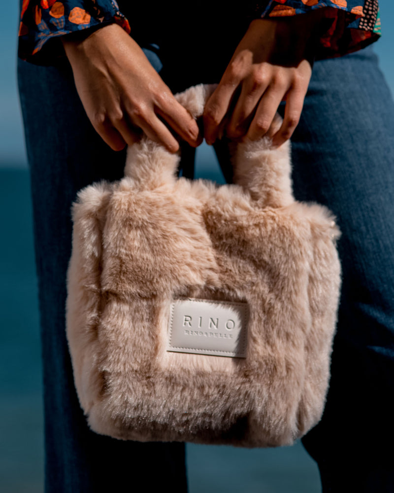 Hasina Faux Fur Mini Tote Bag