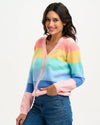 Izzy Rainbow Stripe Cardigan