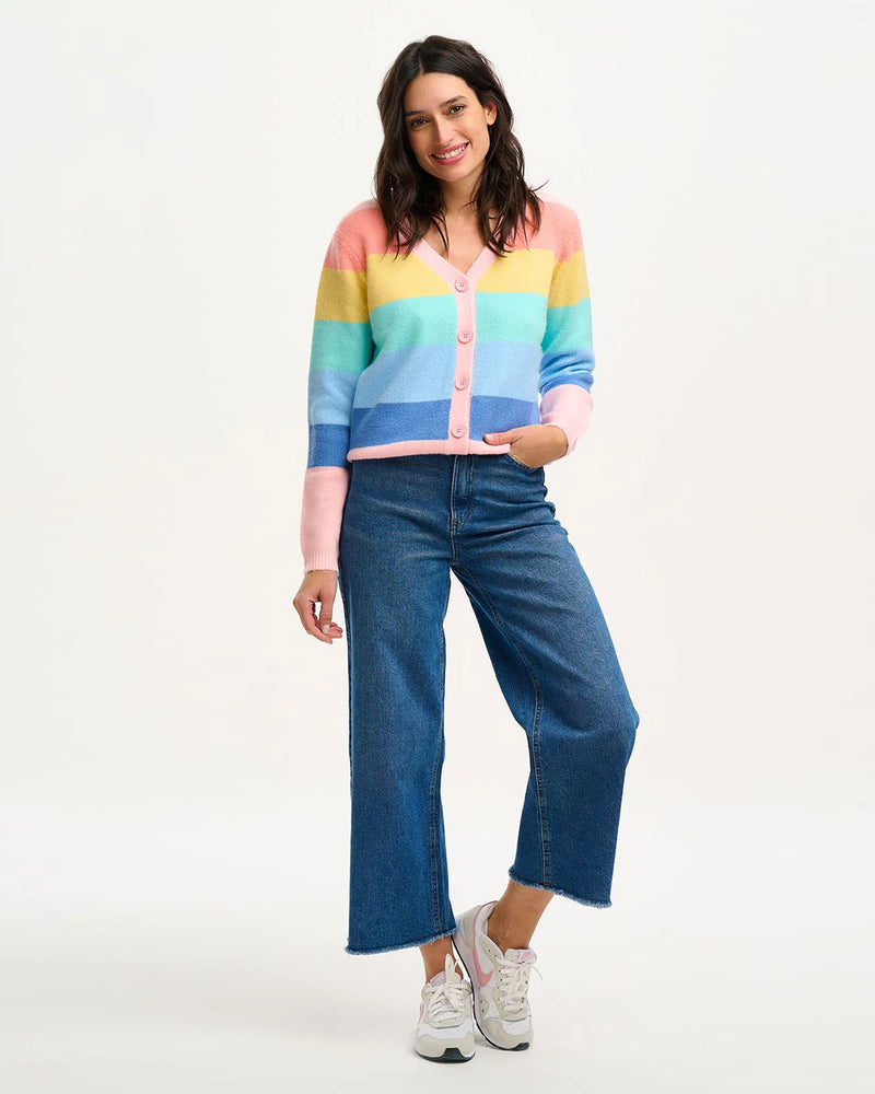 Izzy Rainbow Stripe Cardigan
