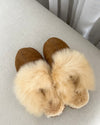 Evelina Stone Sheepskin Slippers