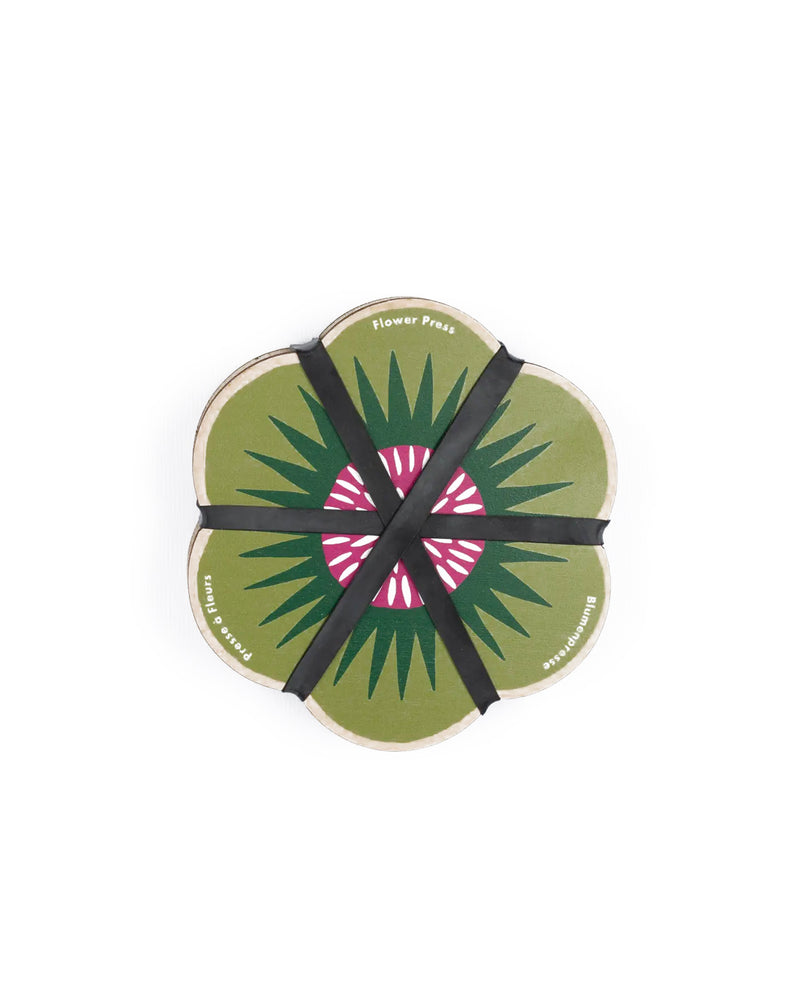 Flower Shaped Flower Press in Lime green.