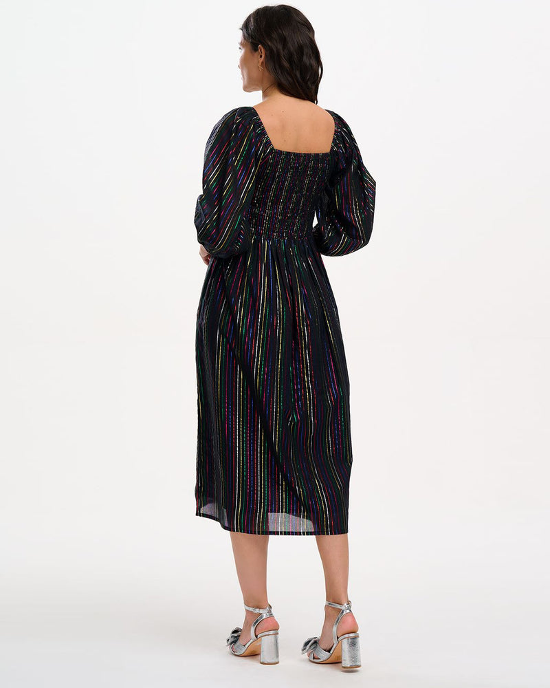 Lillian metallic Stripe Dress