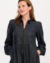 Kirsty Smock Black Denim Dress