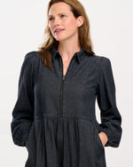 Kirsty Smock Black Denim Dress