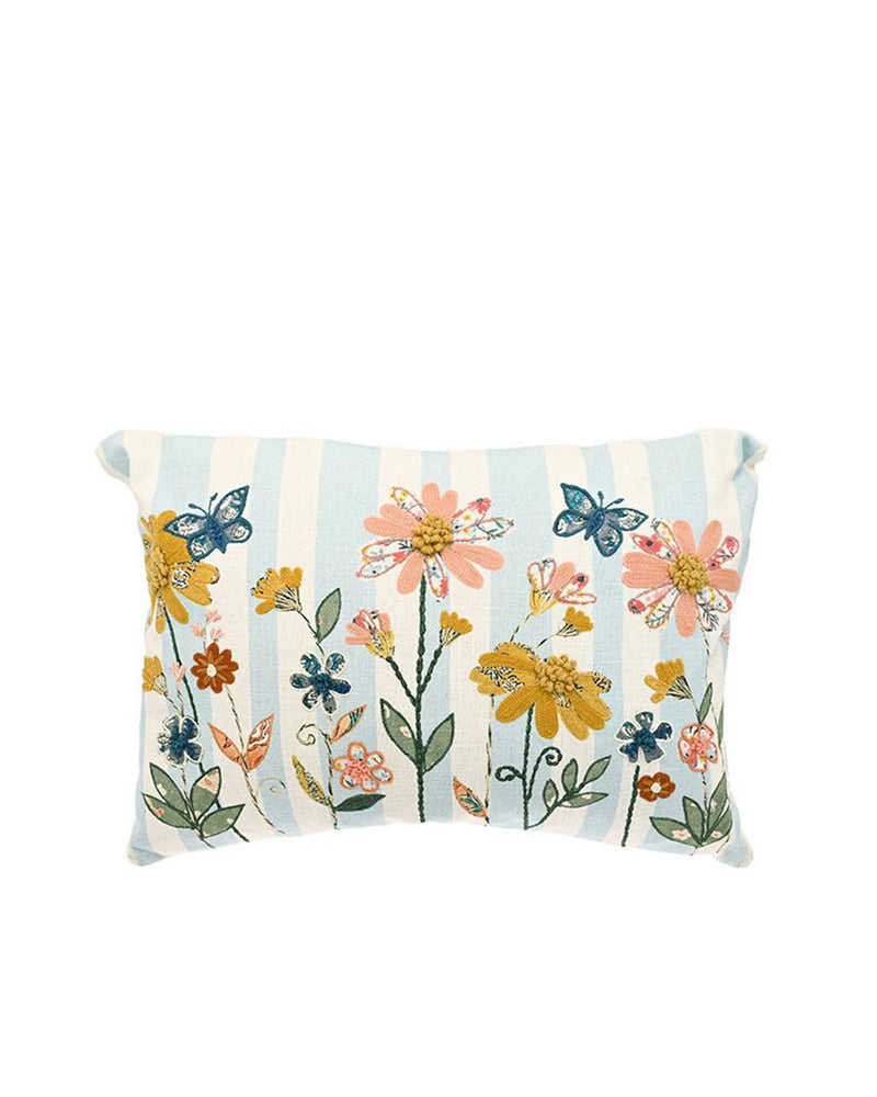 Walton Cosmos Embroidered Floral Cushion