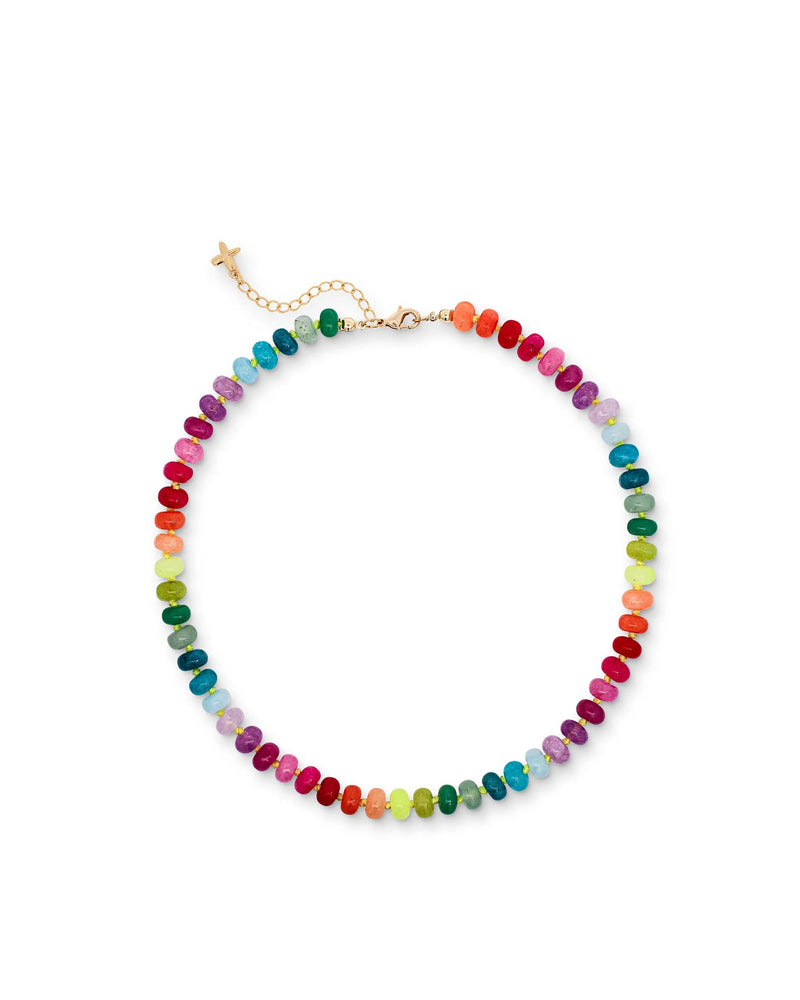 XUXA Multicoloured Jade bead necklace