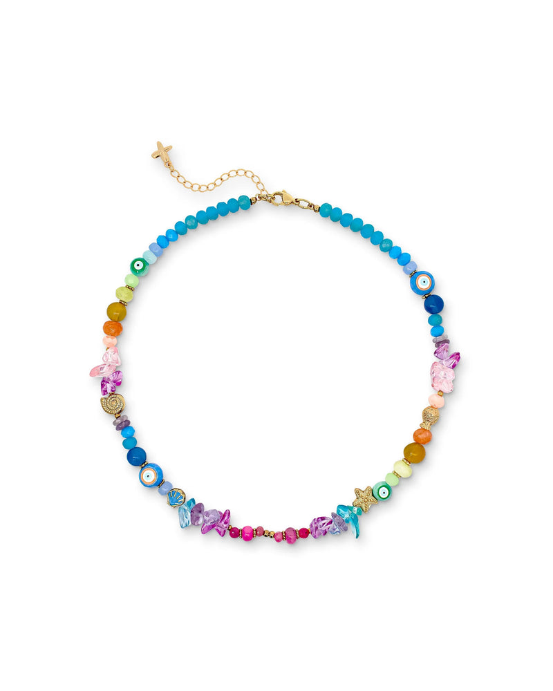 XUXA Rainbow Stone and Glass necklace
