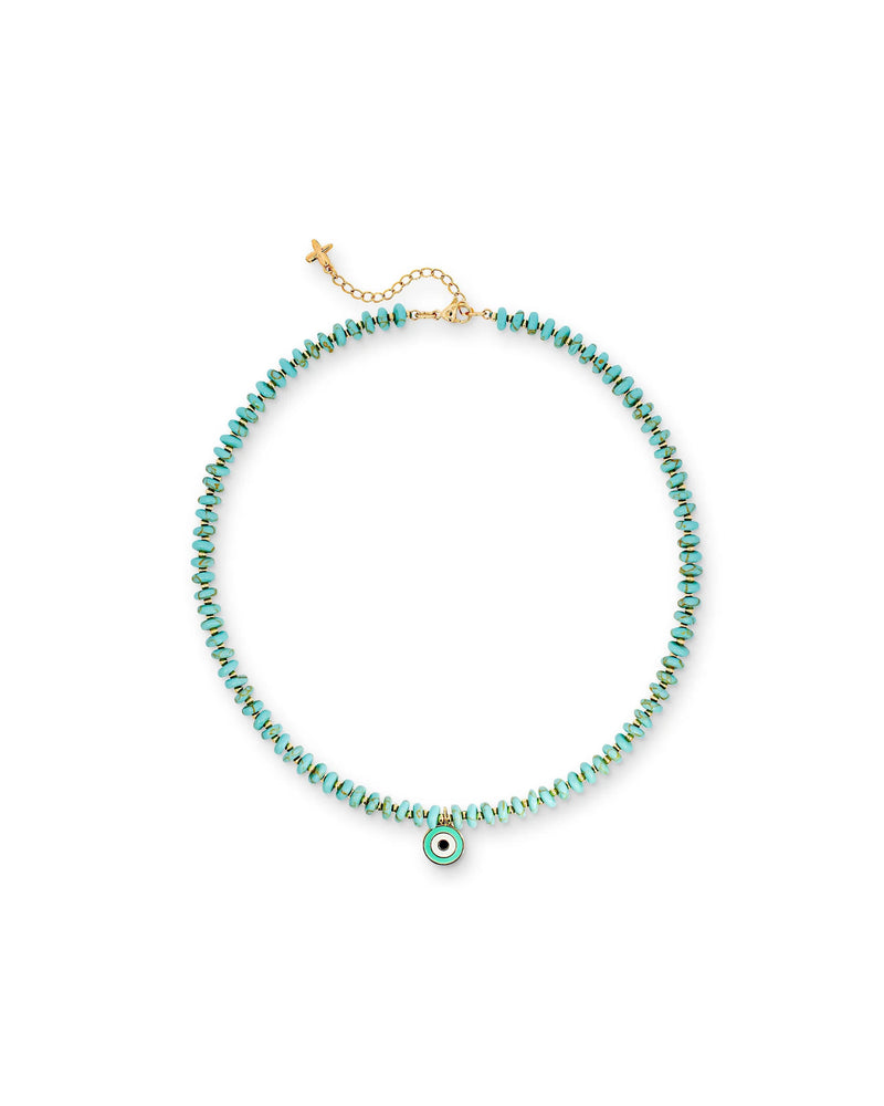 XUXA Turquoise Stone Charm necklace