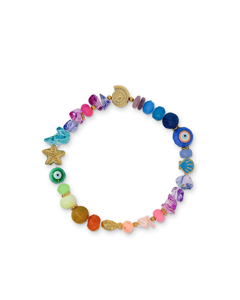 XUXA Rainbow Stone & Charm bracelet